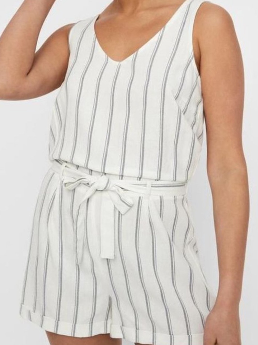 VERO MODA - Striped Linen Romper